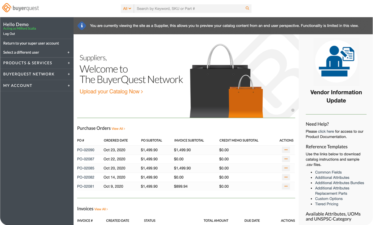 BuyerQuest supplier portal procure to pay